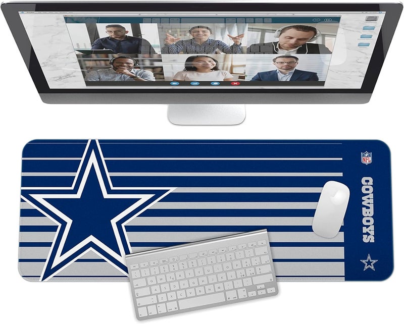 SOAR NFL Unisex Multifunctional Desk Mat for Desktop, (31.5"x12") - Ultra Soft Fabric with Non-Slip Rubber Backer - Water Resistant & Durable Nylon Stitching - Officially Licensed NFL, Desk Pad - Image 1